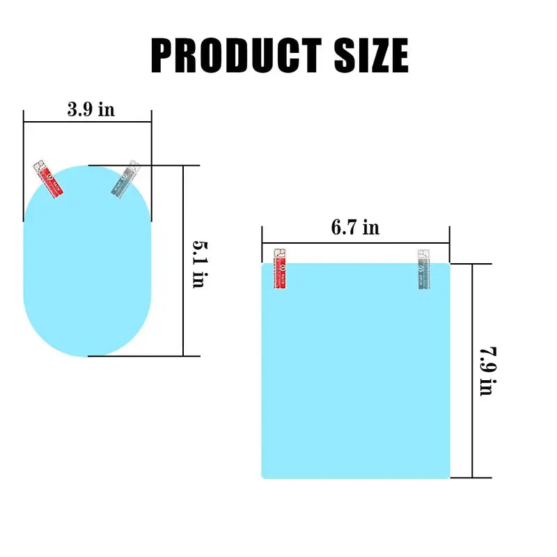 4PCS Car Rearview Mirror Rainproof Film β HD Nano Coating Anti-Fog Waterproof Protective Sticker for Side Mirrors | Fits Cars, Trucks & SUVs