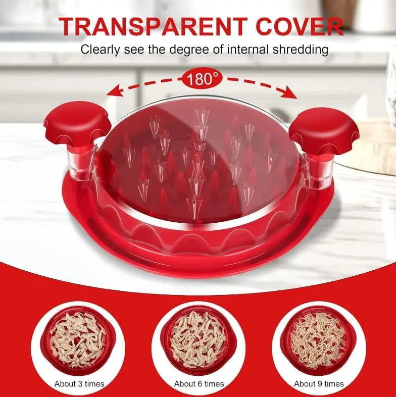 Large Chicken Shredder Tool Twist β Heavy Duty Meat Shredder Machine, BPA Free, Anti-Slip, Dishwasher Safe | For Chicken, Pork & Beef