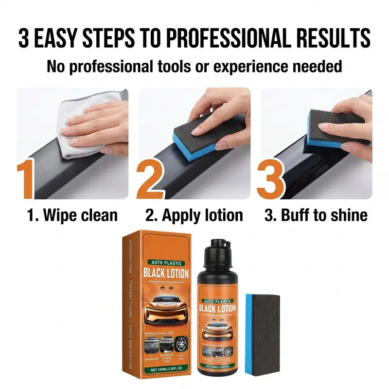 Plastic Restorer for Cars β Removes Oxidation, Dirt & Wax Residue, Dye Infused Waterproof Plastic Restorer, Cars Care Product - Perfect for Faded Bumpers, Trim & Vinyl on Jeeps, Truck Beds, Avalanches & ATV