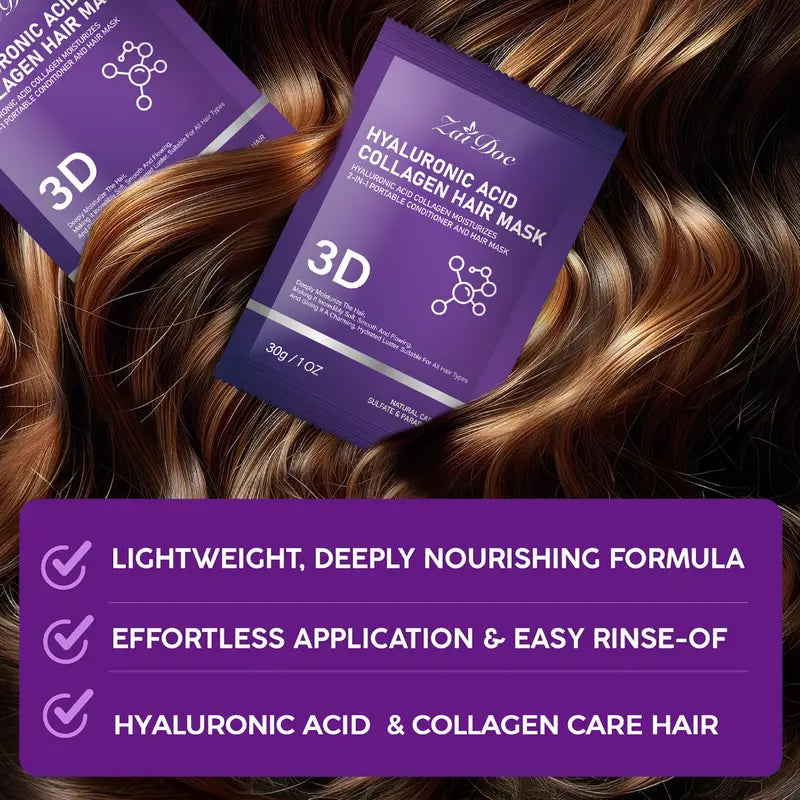 ZaiDoc 3D Hyaluronic Acid Collagen Hair Mask 30g (10 Pack)