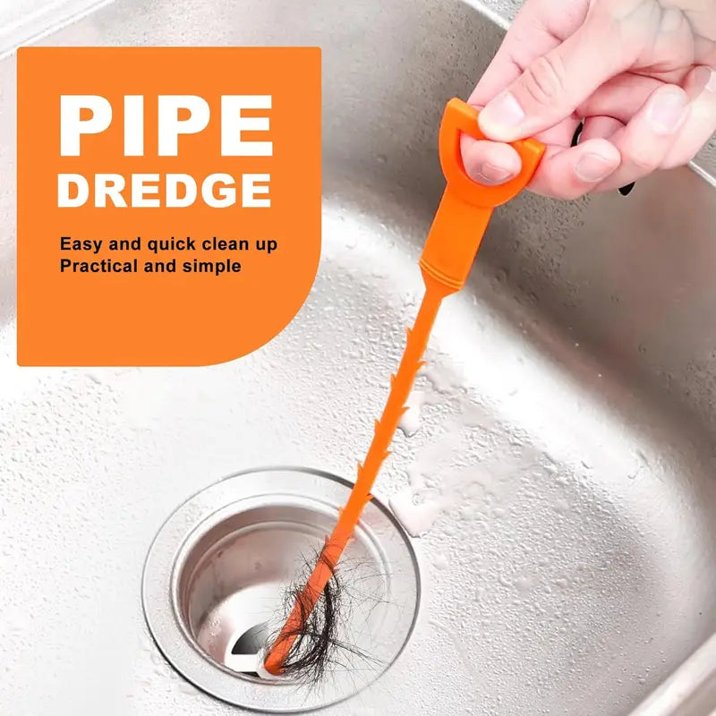 Drain Snake Hair Clog Remover – 5 Pack, 20-Inch Flexible Drain Cleaner Tool
