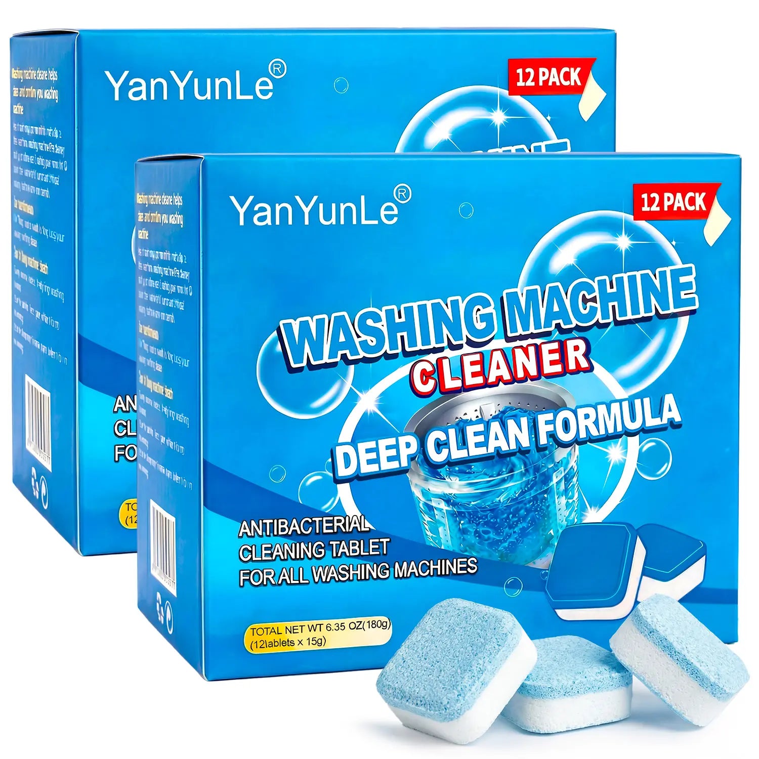 Buy 2 Get Free Laundry & Color Catcher Sheets - Drain Cleaner Effervescent Tablets 12 Pack | Deep Cleaning Foaming Tabs for Kitchen Sink, Bathroom, Tub & Pipe Deodorizer