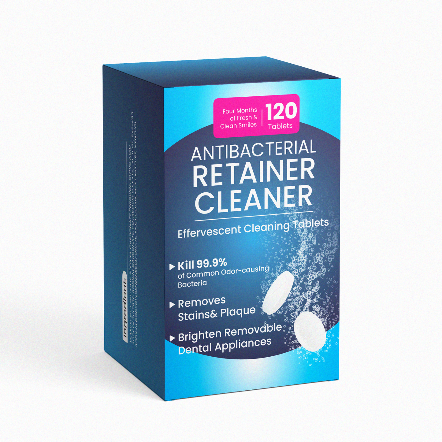 PICKZONE Extra Strength Retainer Cleaner Tablets - Advanced Stain & Odor Eliminator