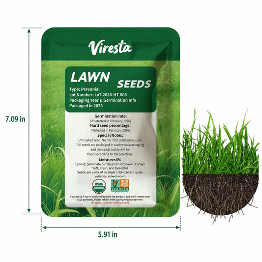 Premium Sun & Shade Lawn Grass Seed - High Germination Precision Mix