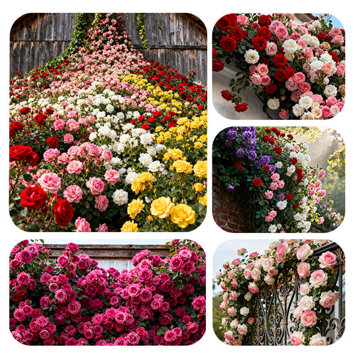 300 Mix Everblooming Climbing Rose Seeds - High-Germination Vertical Garden Mix