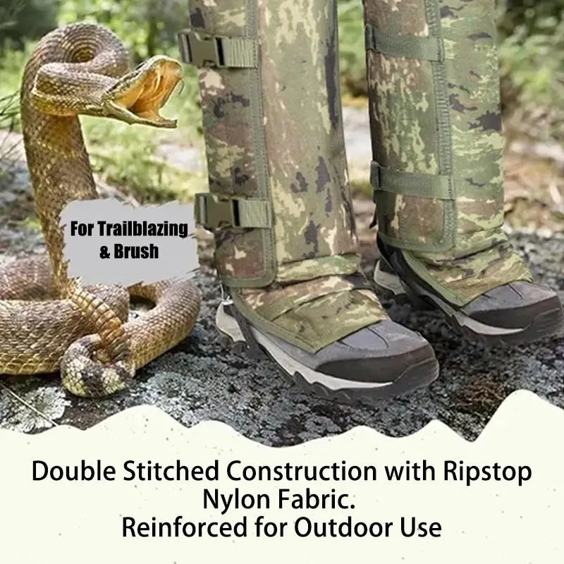 Unisex Adjustable Snake-Resistant Leg Gaiters – Abrasion-Resistant Protective Gear for Hunting & Hiking