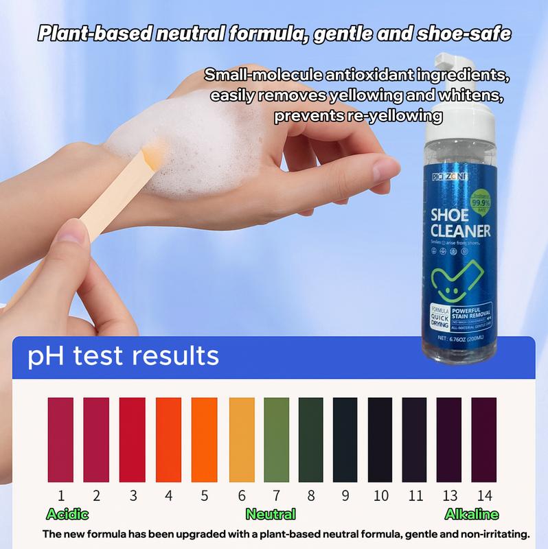 PICKZONE Premium Shoe Cleaner Foam Kit - Safe for Leather, Suede & Nubuck (6.76 oz)
