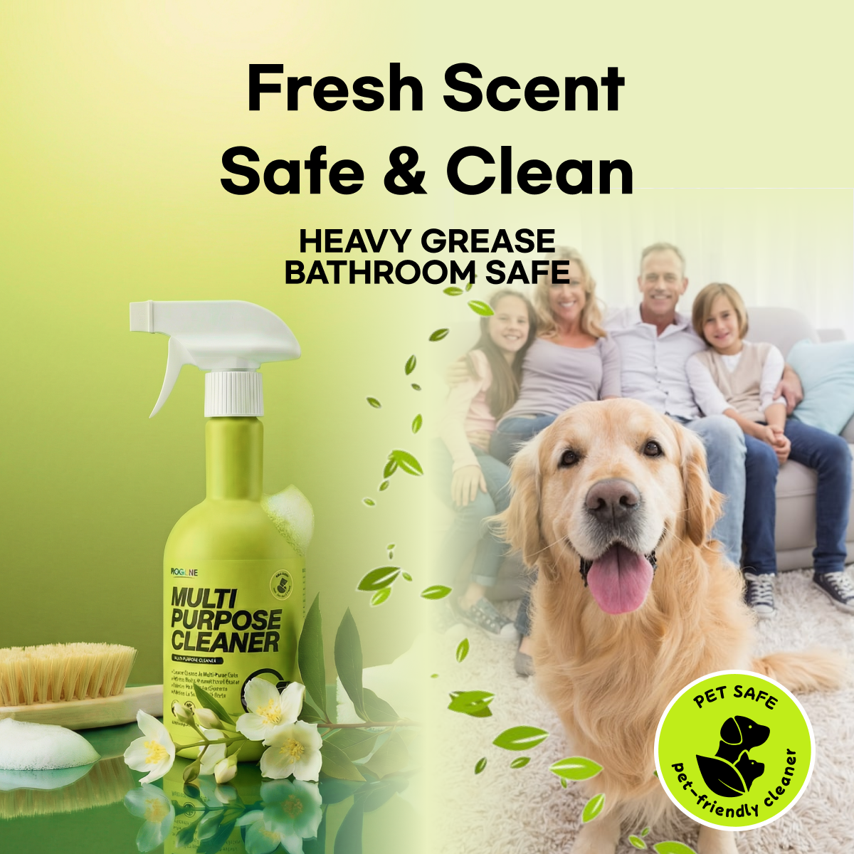 PICKZONE Heavy-Duty Mold & Mildew Remover Spray - Multi-Surface Stain Defense