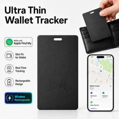 Smart Wallet Tracking Card — GPS Tracker with Find My