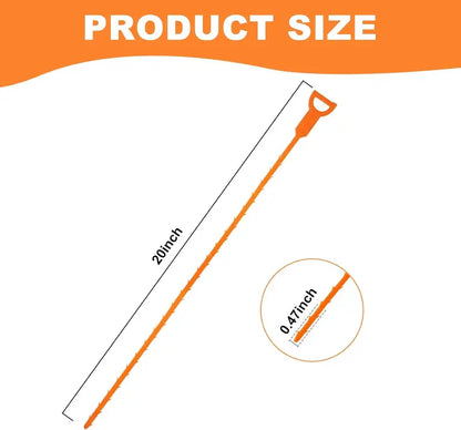 Drain Snake Hair Clog Remover – 5 Pack, 20-Inch Flexible Drain Cleaner Tool