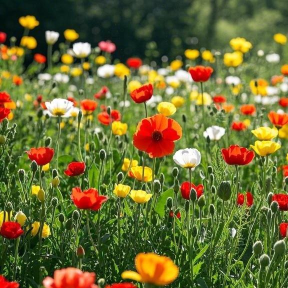 24 Perennial Wildflower Seeds Mix - Premium Non-GMO Pollinator Blend