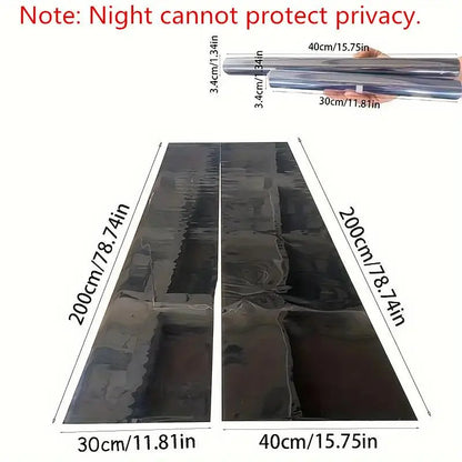 One-Way Mirror Window Film — Anti-Peeping Privacy & UV Sunshade Film for Balcony, Office & Home Glass