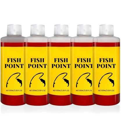 Fish Point Concentrated Fish Attractant Liquid – Fast-Acting Red Worm Bait Additive for Freshwater Fishing, Enhances Scent & Improves Bite Response (100ml)