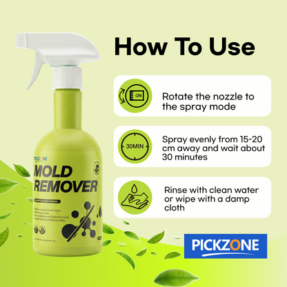 PICKZONE Heavy-Duty Mold & Mildew Remover Spray - Multi-Surface Stain Defense