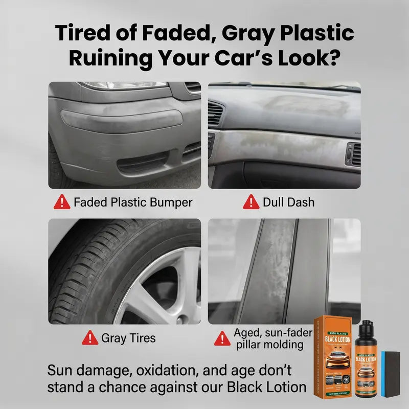 Plastic Restorer for Cars – Removes Oxidation, Dirt & Wax Residue, Dye Infused Waterproof Plastic Restorer, Cars Care Product - Perfect for Faded Bumpers, Trim & Vinyl on Jeeps, Truck Beds, Avalanches & ATV