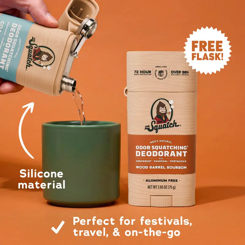 Dr. Squatch Glide & Go Set - Deodorant Flask - Gifts for Men