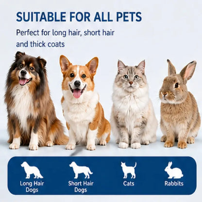 Universal Pet Detangling Comb for Dogs — Double-Sided Stainless Steel Grooming Tool for Coat Care & Shedding Removal