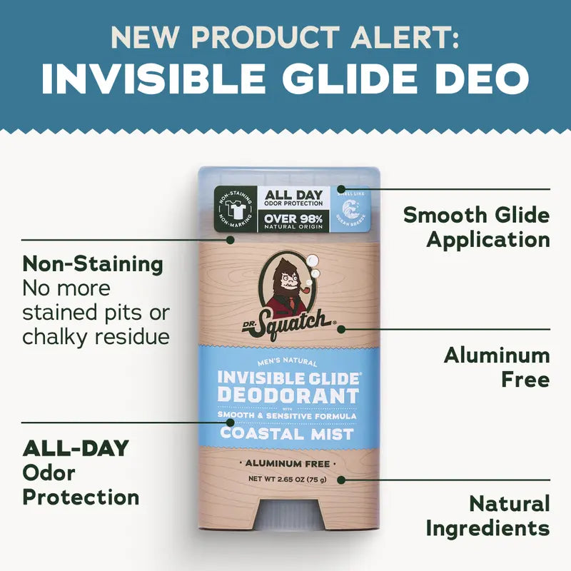 Dr. Squatch Glide & Go Set - Deodorant Flask - Gifts for Men