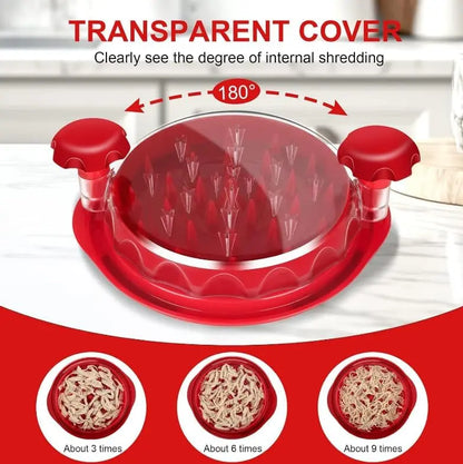 Large Chicken Shredder Tool Twist – Heavy Duty Meat Shredder Machine, BPA Free, Anti-Slip, Dishwasher Safe | For Chicken, Pork & Beef