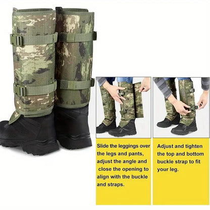 Unisex Adjustable Snake-Resistant Leg Gaiters – Abrasion-Resistant Protective Gear for Hunting & Hiking