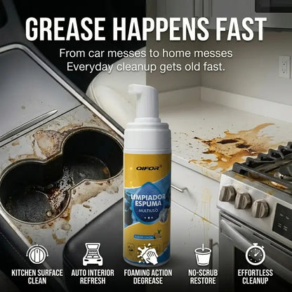 Multi-Purpose Cleaning Solution - Heavy-Duty Grease & Stain Remover, Fresh Lemon Scent - Disinfectant Safe for Outdoor Cooking Spaces, Car, Floors