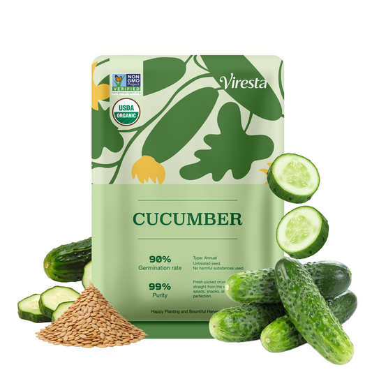 80+Mini Crisp Mini Cucumber Seeds - High-Yield Backyard Vegetable Formula