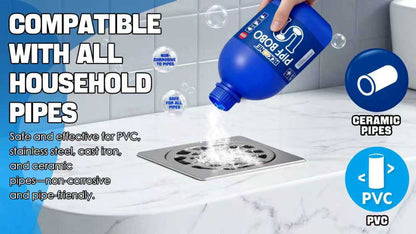 PICKZONE Pipe Bobo Rapid Drain Opener - Heavy-Duty Gel for Hair & Grease Clog Removal