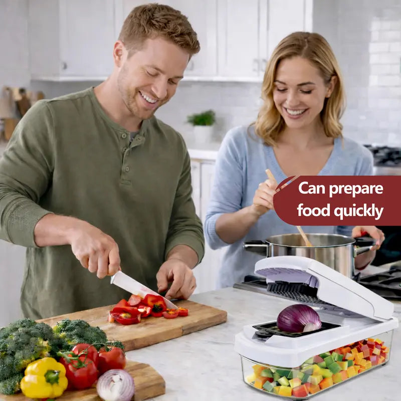 Snofrid 15-in-1 Vegetable Chopper with 8 Blades & Container