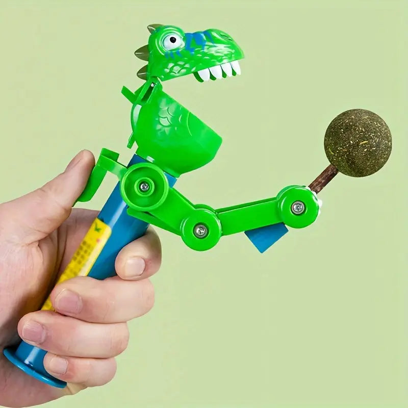 Pet Teaser Robot Lollipop Cat Toy — Creative Dinosaur Catnip Stick Teaser for Cats & Dogs