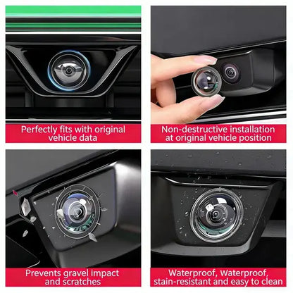 2PCS Car Camera Lens Cover — 360° Panoramic Waterproof Anti-Scratch HD Clear Protector for Tesla & Most Cars SUV