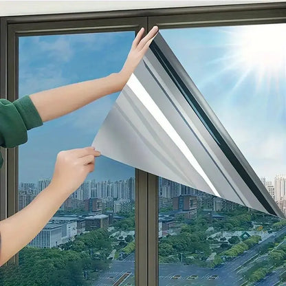 One-Way Mirror Window Film — Anti-Peeping Privacy & UV Sunshade Film for Balcony, Office & Home Glass