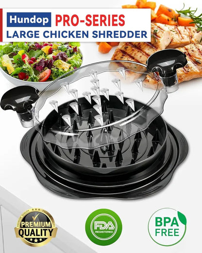 Large Chicken Shredder Tool Twist – Heavy Duty Meat Shredder Machine, BPA Free, Anti-Slip, Dishwasher Safe | For Chicken, Pork & Beef